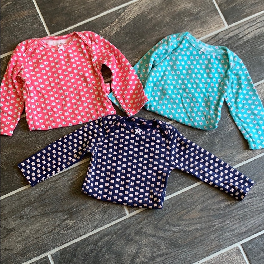 Set of 3 long sleeve onesies (9M)